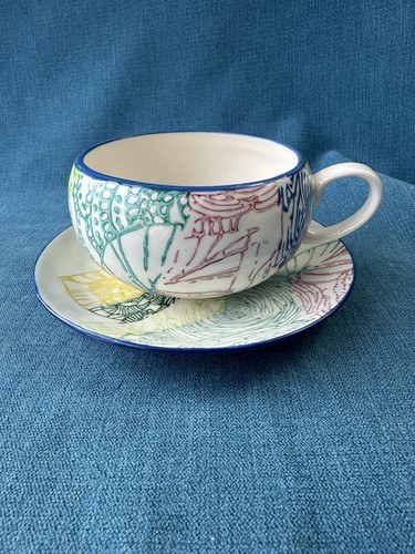 Anthropologie cup saucer - cup, set