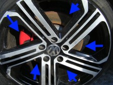 VW GOLF GTI MK7 2016 GENUINE ORIGINAL BRAKE CALIPERS DISCS PADS COMPLETE SET 