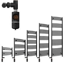 Dual Fuel Black Heated Towel