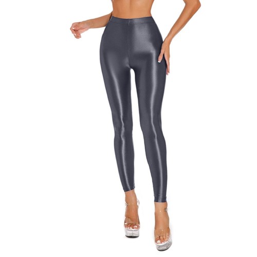 Ladies satin glossy leggings - ladies,