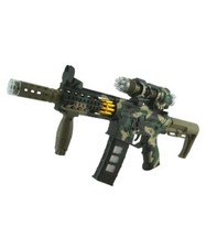 Kids Special Forces Army Toy Camo M4 Rifle Tactical Flashing Lights & Sounds