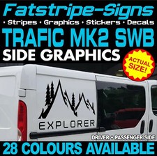 to fit RENAULT TRAFIC SWB MK2 EXPLORER MOUNTAINS STICKERS GRAPHICS CAMPER VAN