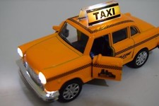Diecast Car Taxi Yellow Cab