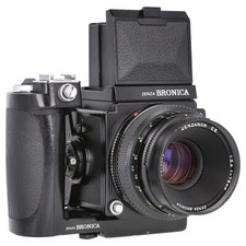 Zenza Bronica ETRS 6x4.5 w/ Zenzanon EII 75mm f2.8 WLF Grip 120 Film Back (0161)