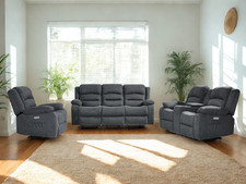 Grey Fabric Electric Recliner