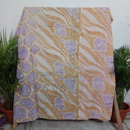 Vintage kantha quilt - quilt, beige