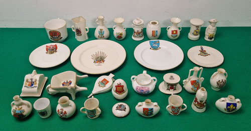 Crested ware china - crested, vases