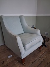 Laura Ashley Addison Armchair Herringbone Fabric Upholstery Chair