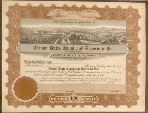 Crown butte canal - canal, and