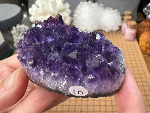 Natural amethyst cut geode - natural,