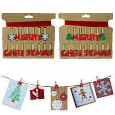 Christmas - Wooden Peg Card