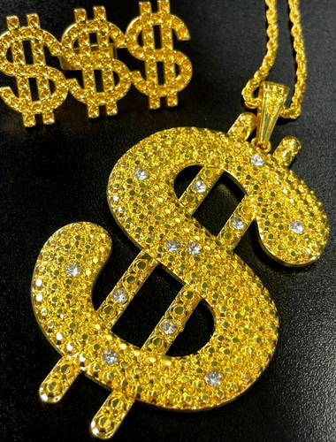 Huge dollar necklace ring - huge,