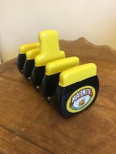 Ceramic Marmite Jar Shaped Four Slot Toast Rack VGC Novelty/Collectable