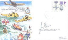 AC48c RAF Rescue Services Air Sea Rescue RNLI cover signed AVM Morris