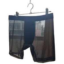 Men Mesh See Through Long Leg