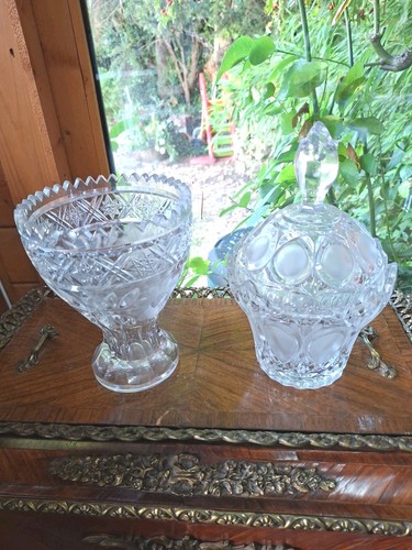 Bohemian cut glass vase - cut,