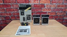 Vintage Sanyo Mini Speaker System MSP-20 Portable Used HiFi Walkman Working 