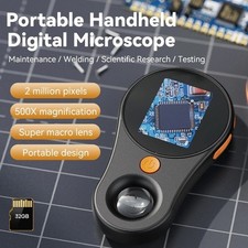 500X Digital Microscope 1080P 2" LCD Screen USB Video Magnifier Loupe UK