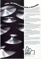 1991 Print Ad Paiste Alpha