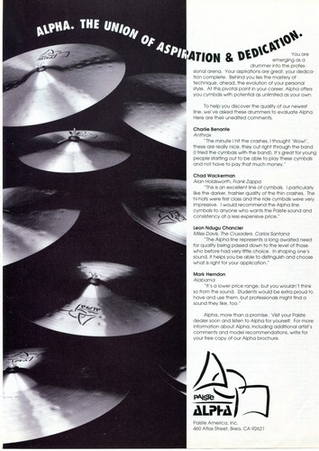 1991 print paiste alpha - 1991,