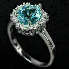 Silver Ring Topaz Sapphire