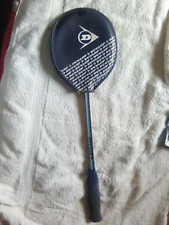 Vintage Wooden Squash Racket Dunlop Blue Flash With Cover VGC