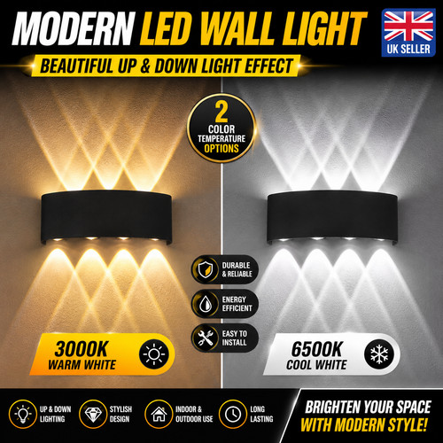 Modern led down wall - up, lights
