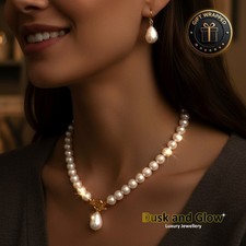 UK Women Ladies Faux Pearl
