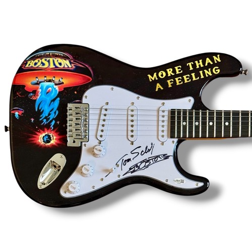 Tom scholtz signed guitar - tom,