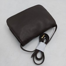 Vintage L S UCKFIELD Brown Real Leather Shoulder Crossbody Bag Size 20x14x5 cm