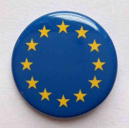European union flag button - european,