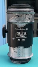 Vintage Antique Carl Zeiss Jena Tele-Tubus III. Nr.1836 & Original Leather Case