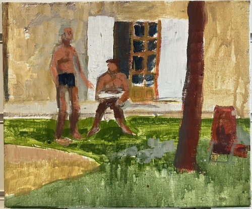 Antique oil painting welsh - antique,