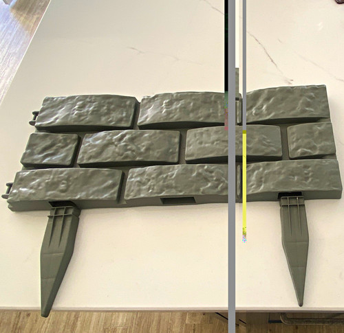 Grey plastic brick pattern - grey,