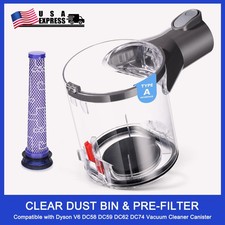V6 Dust Bin Canister Replace