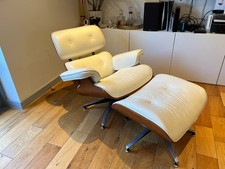 EAMES (replica?) Lounge Chair with ottoman in Cream Leather