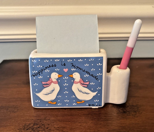 Vintage geese duck memo - vintage, holder