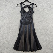BCBGMAXAZRIA Black Silk Halter