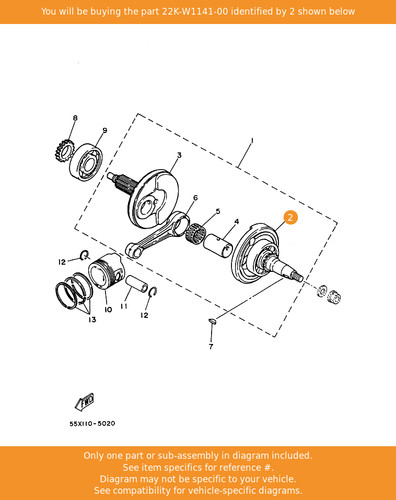 Yamaha crank 22k - crank, 1,