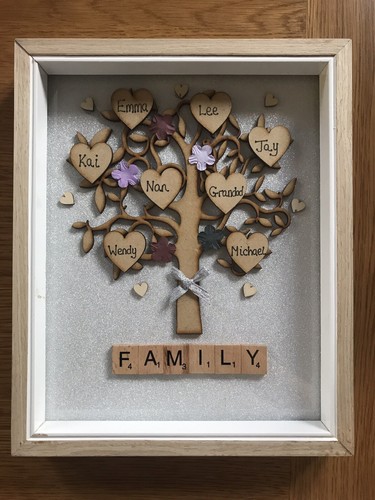 Personalised wooden family - personalised,