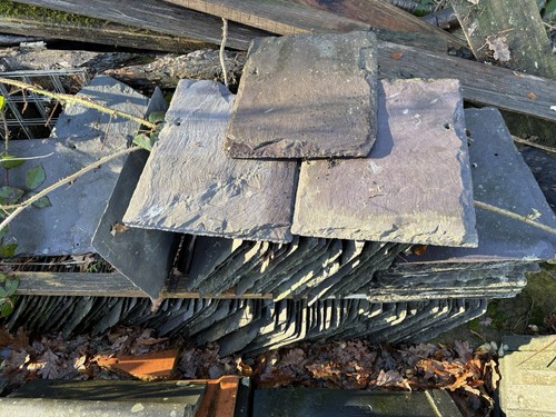 Blue roofing slates - blue,