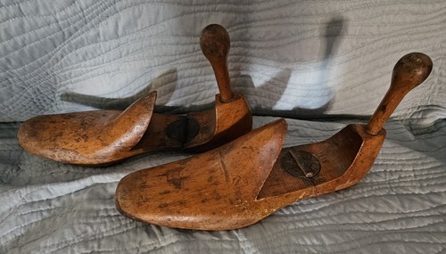 Antique wooden shoe - lasts, pair