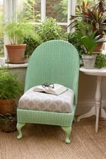 Apple Green Lloyd Loom Nursing Chair Reurbished