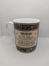 Royal Worcester Taurus Bull Zodiacs Fine Bone China Mug 