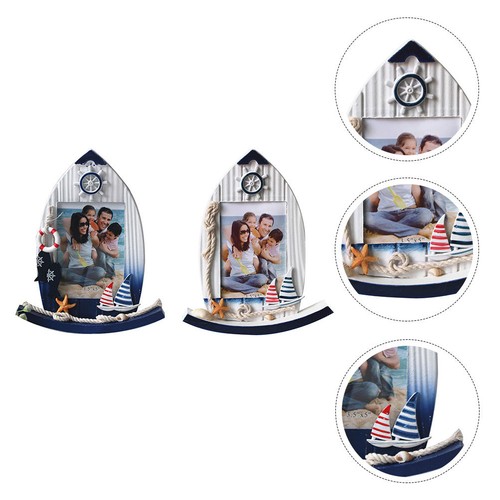 2pcs sailboat shaped photo - 2pcs,