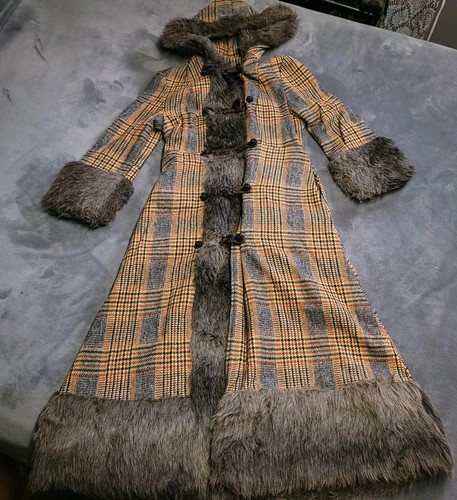 Vtg 70s tweed wool - 60, plaid
