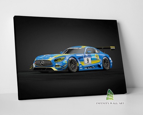 Blue racing canvas art - art, wall
