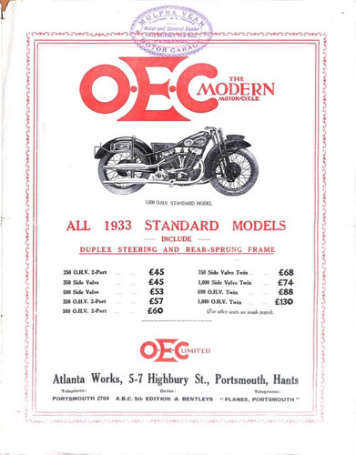 Oec motorcycles 250 350 - oec,