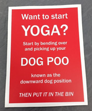 DOG POO START YOGA STICKER-