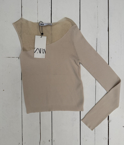 Zara women beige knit one - zara,